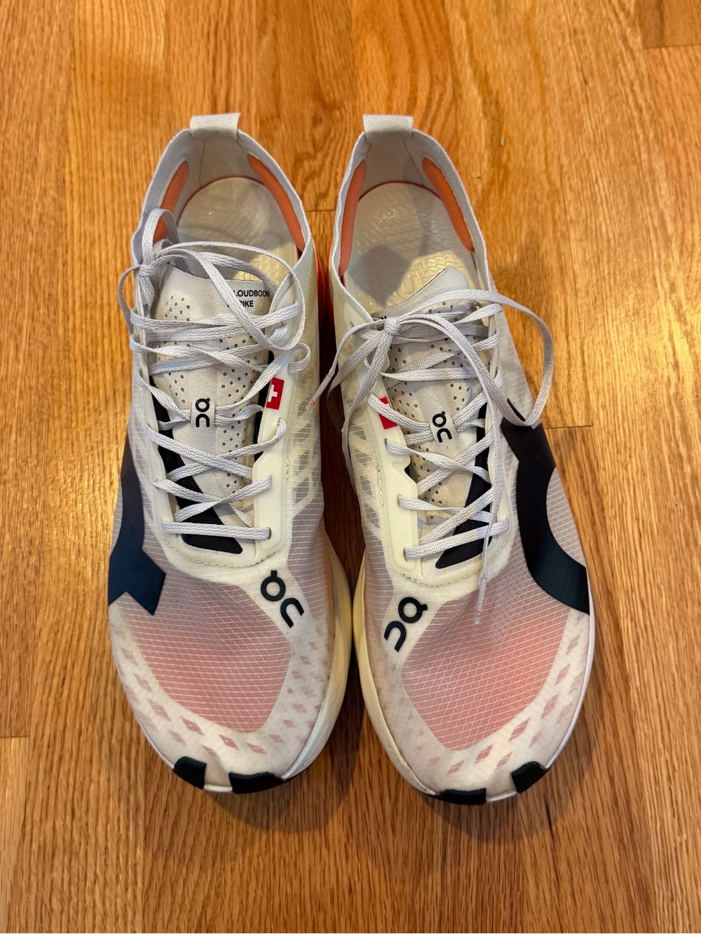 On Cloudboom Strike Men’s 10 White Orange Black